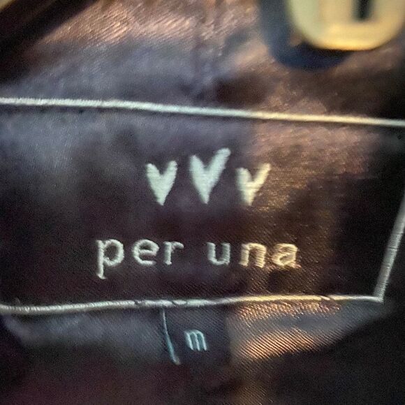 Per Una Navy Vest with fur down front - Picture 2 of 6